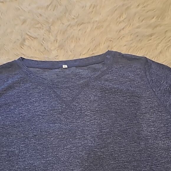 Amazon womens blue soft cotton,‎ polyester stretch tshirt size large - Picture 4 of 7